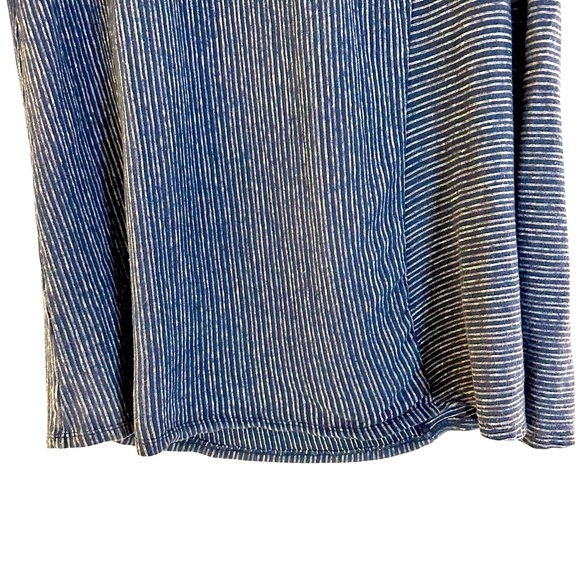 Pure Jill blue striped Lagenlook hemp and organic cotton tunic top Large - Picture 5 of 12
